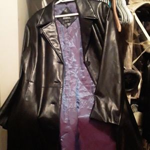 Pleather long coat